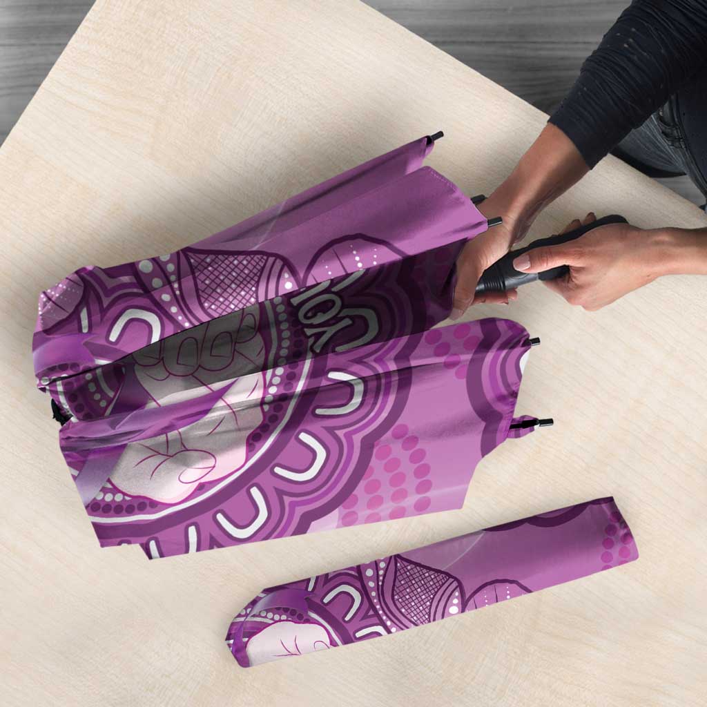 Australia Lupus Awareness Month Personalised Umbrella Warrior Purple Ribbon Butterflies Indigenous Art