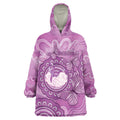 Australia Lupus Awareness Month Personalised Wearable Blanket Hoodie Warrior Purple Ribbon Butterflies Indigenous Art