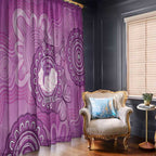 Australia Lupus Awareness Month Personalised Window Curtain Warrior Purple Ribbon Butterflies Indigenous Art