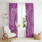 Australia Lupus Awareness Month Personalised Window Curtain Warrior Purple Ribbon Butterflies Indigenous Art