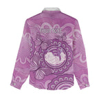 Australia Lupus Awareness Month Personalised Women Casual Shirt Warrior Purple Ribbon Butterflies Indigenous Art