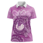 Australia Lupus Awareness Month Personalised Women Polo Shirt Warrior Purple Ribbon Butterflies Indigenous Art