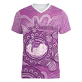 Australia Lupus Awareness Month Personalised Women V-Neck T-Shirt Warrior Purple Ribbon Butterflies Indigenous Art