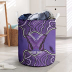 Australia Lupus Awareness Month Personalised Laundry Basket Butterfly Purple Ribbon Invisible Illness Indigenous Art