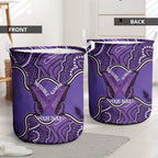 Australia Lupus Awareness Month Personalised Laundry Basket Butterfly Purple Ribbon Invisible Illness Indigenous Art