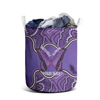 Australia Lupus Awareness Month Personalised Laundry Basket Butterfly Purple Ribbon Invisible Illness Indigenous Art
