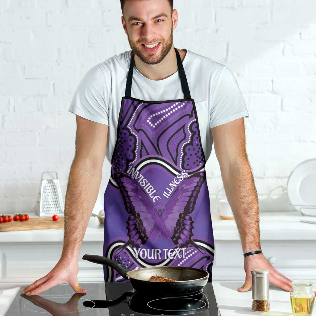 Australia Lupus Awareness Month Personalised Apron Butterfly Purple Ribbon Invisible Illness Indigenous Art
