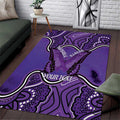 Australia Lupus Awareness Month Personalised Area Rug Butterfly Purple Ribbon Invisible Illness Indigenous Art
