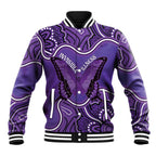 Australia Lupus Awareness Month Personalised Baseball Jacket Butterfly Purple Ribbon Invisible Illness Indigenous Art
