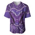 Australia Lupus Awareness Month Personalised Baseball Jersey Butterfly Purple Ribbon Invisible Illness Indigenous Art