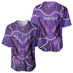 Australia Lupus Awareness Month Personalised Baseball Jersey Butterfly Purple Ribbon Invisible Illness Indigenous Art