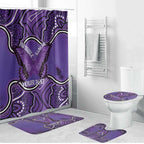 Australia Lupus Awareness Month Personalised Bathroom Set Butterfly Purple Ribbon Invisible Illness Indigenous Art