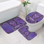 Australia Lupus Awareness Month Personalised Bathroom Set Butterfly Purple Ribbon Invisible Illness Indigenous Art