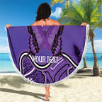 Australia Lupus Awareness Month Personalised Beach Blanket Butterfly Purple Ribbon Invisible Illness Indigenous Art