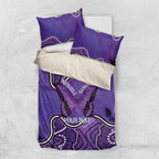 Australia Lupus Awareness Month Personalised Bedding Set Butterfly Purple Ribbon Invisible Illness Indigenous Art