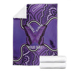 Australia Lupus Awareness Month Personalised Blanket Butterfly Purple Ribbon Invisible Illness Indigenous Art