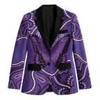 Australia Lupus Awareness Month Personalised Blazer Butterfly Purple Ribbon Invisible Illness Indigenous Art