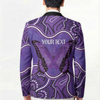 Australia Lupus Awareness Month Personalised Blazer Butterfly Purple Ribbon Invisible Illness Indigenous Art