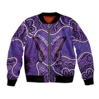 Australia Lupus Awareness Month Personalised Bomber Jacket Butterfly Purple Ribbon Invisible Illness Indigenous Art