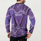 Australia Lupus Awareness Month Personalised Button Sweatshirt Butterfly Purple Ribbon Invisible Illness Indigenous Art