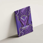 Australia Lupus Awareness Month Personalised Canvas Wall Art Butterfly Purple Ribbon Invisible Illness Indigenous Art