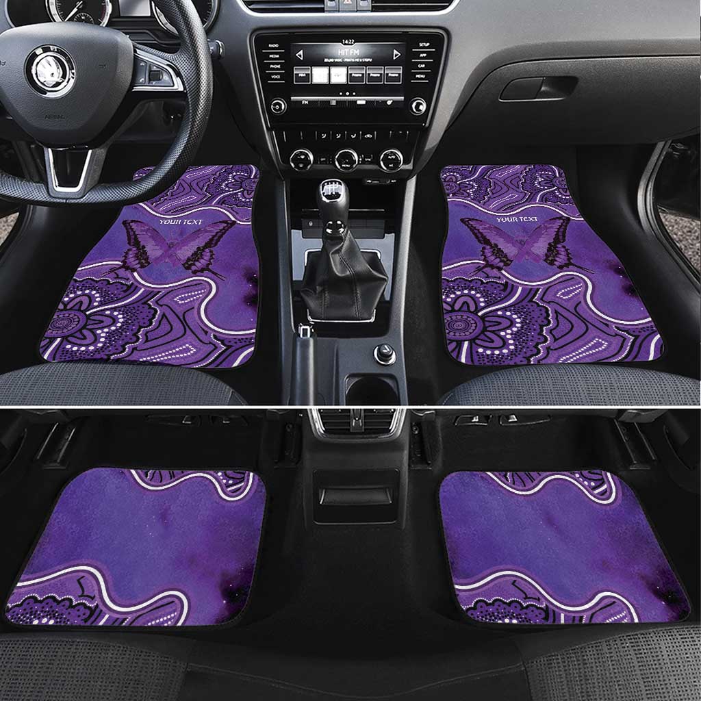 Australia Lupus Awareness Month Personalised Car Mats Butterfly Purple Ribbon Invisible Illness Indigenous Art