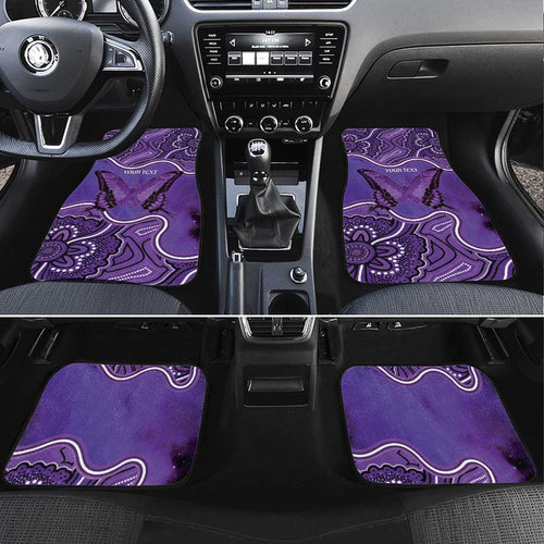Australia Lupus Awareness Month Personalised Car Mats Butterfly Purple Ribbon Invisible Illness Indigenous Art