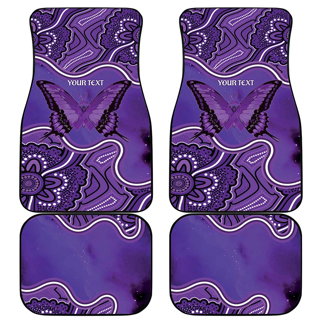 Australia Lupus Awareness Month Personalised Car Mats Butterfly Purple Ribbon Invisible Illness Indigenous Art