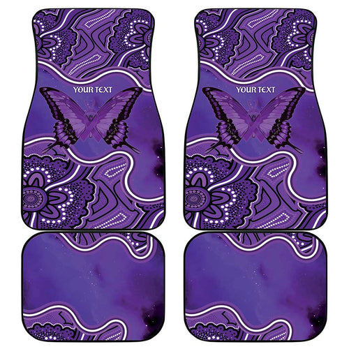 Australia Lupus Awareness Month Personalised Car Mats Butterfly Purple Ribbon Invisible Illness Indigenous Art