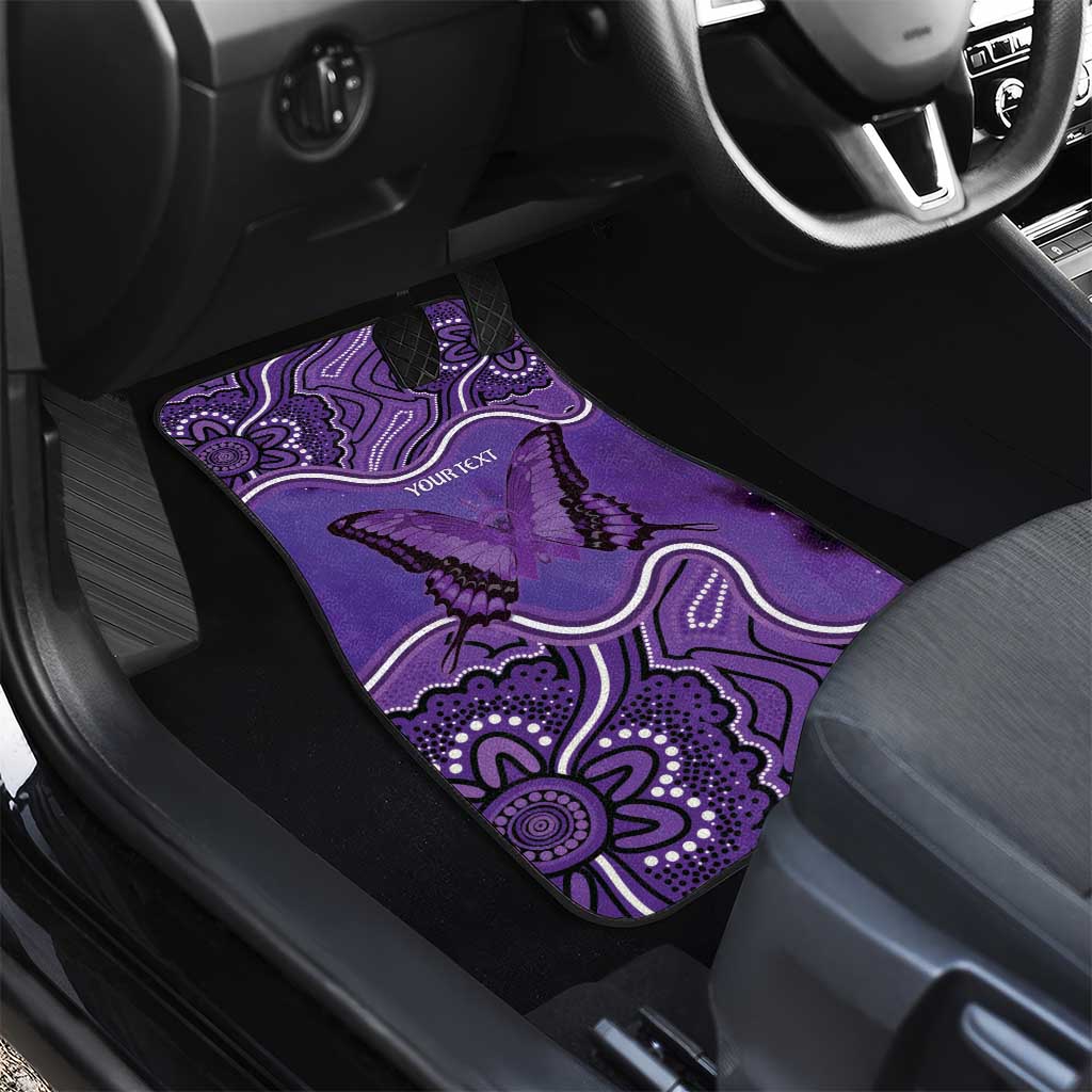Australia Lupus Awareness Month Personalised Car Mats Butterfly Purple Ribbon Invisible Illness Indigenous Art