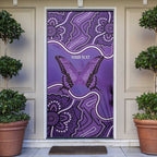 Australia Lupus Awareness Month Personalised Door Cover Butterfly Purple Ribbon Invisible Illness Indigenous Art