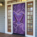Australia Lupus Awareness Month Personalised Door Cover Butterfly Purple Ribbon Invisible Illness Indigenous Art