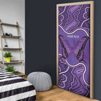 Australia Lupus Awareness Month Personalised Door Cover Butterfly Purple Ribbon Invisible Illness Indigenous Art