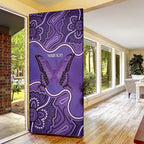 Australia Lupus Awareness Month Personalised Door Cover Butterfly Purple Ribbon Invisible Illness Indigenous Art