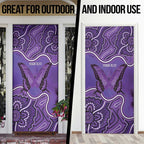 Australia Lupus Awareness Month Personalised Door Cover Butterfly Purple Ribbon Invisible Illness Indigenous Art