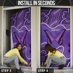 Australia Lupus Awareness Month Personalised Door Cover Butterfly Purple Ribbon Invisible Illness Indigenous Art