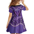 Australia Lupus Awareness Month Personalised Family Matching Puletasi and Hawaiian Shirt Butterfly Purple Ribbon Invisible Illness Indigenous Art