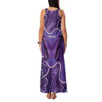 Australia Lupus Awareness Month Personalised Family Matching Tank Maxi Dress and Hawaiian Shirt Butterfly Purple Ribbon Invisible Illness Indigenous Art