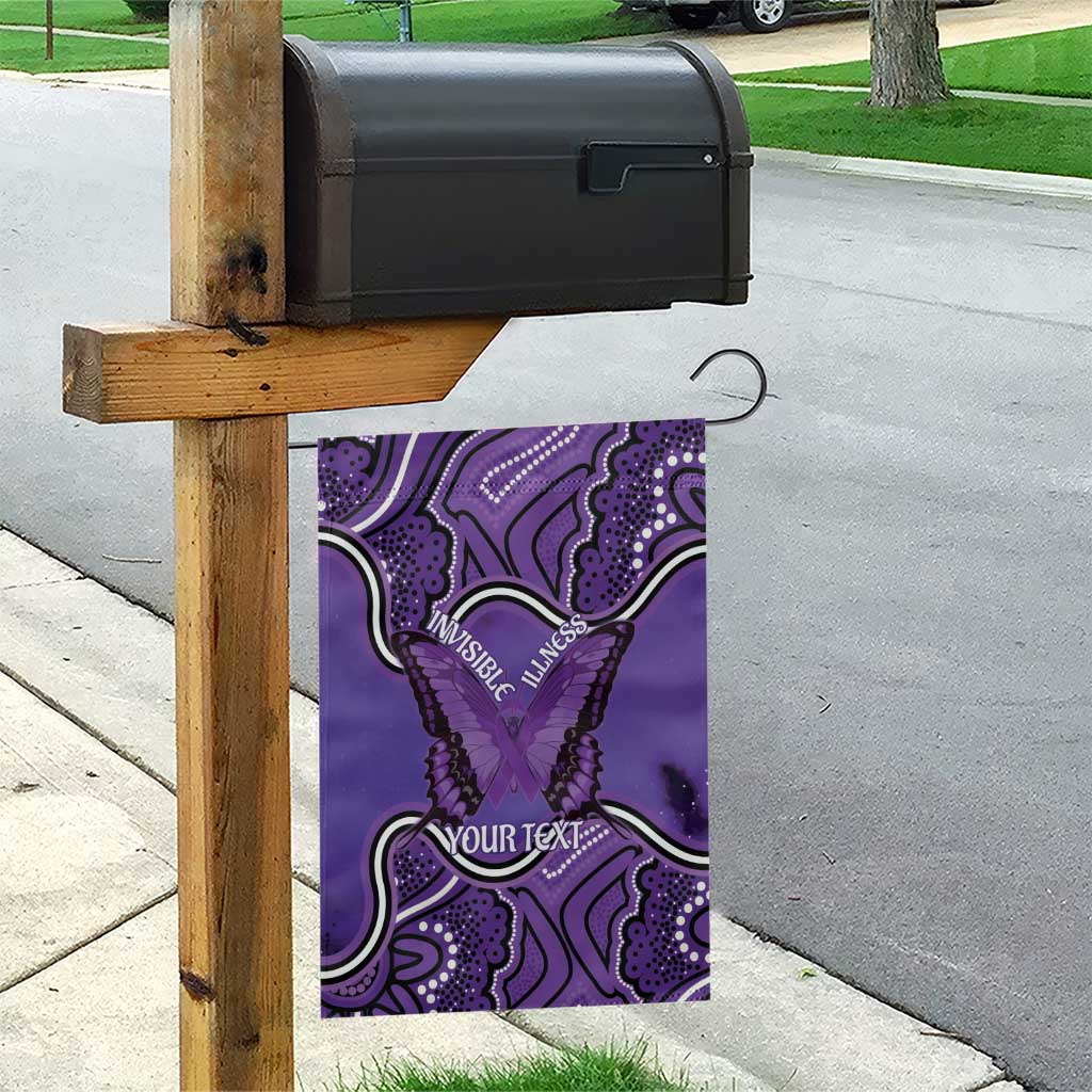 Australia Lupus Awareness Month Personalised Garden Flag Butterfly Purple Ribbon Invisible Illness Indigenous Art