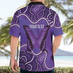 Australia Lupus Awareness Month Personalised Hawaiian Shirt Butterfly Purple Ribbon Invisible Illness Indigenous Art