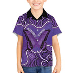 Australia Lupus Awareness Month Personalised Hawaiian Shirt Butterfly Purple Ribbon Invisible Illness Indigenous Art