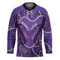 Australia Lupus Awareness Month Personalised Hockey Jersey Butterfly Purple Ribbon Invisible Illness Indigenous Art