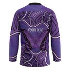 Australia Lupus Awareness Month Personalised Hockey Jersey Butterfly Purple Ribbon Invisible Illness Indigenous Art