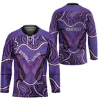 Australia Lupus Awareness Month Personalised Hockey Jersey Butterfly Purple Ribbon Invisible Illness Indigenous Art