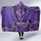 Australia Lupus Awareness Month Personalised Hooded Blanket Butterfly Purple Ribbon Invisible Illness Indigenous Art
