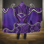 Australia Lupus Awareness Month Personalised Hooded Blanket Butterfly Purple Ribbon Invisible Illness Indigenous Art