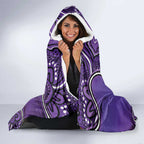 Australia Lupus Awareness Month Personalised Hooded Blanket Butterfly Purple Ribbon Invisible Illness Indigenous Art