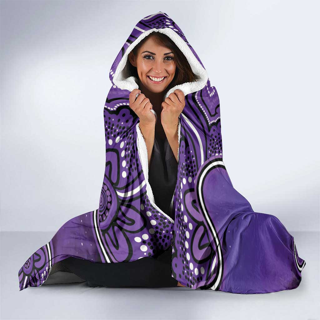 Australia Lupus Awareness Month Personalised Hooded Blanket Butterfly Purple Ribbon Invisible Illness Indigenous Art