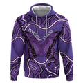 Australia Lupus Awareness Month Personalised Hoodie Butterfly Purple Ribbon Invisible Illness Indigenous Art