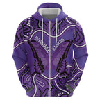 Australia Lupus Awareness Month Personalised Hoodie Butterfly Purple Ribbon Invisible Illness Indigenous Art